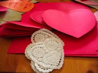 hearts, doily, valentines